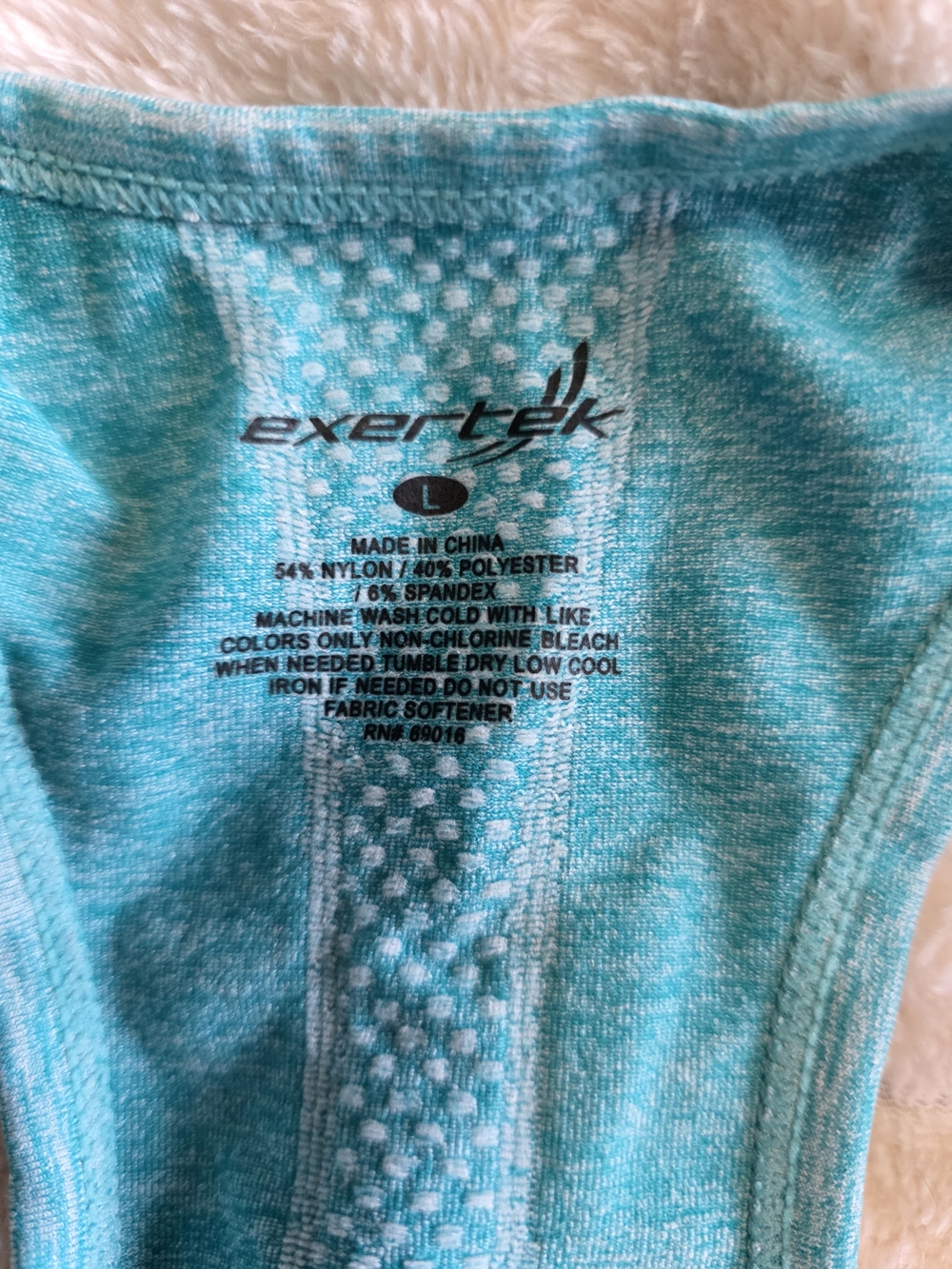 exertek Turquoise Heathered Racerback Tank Top - Picture 2 of 5